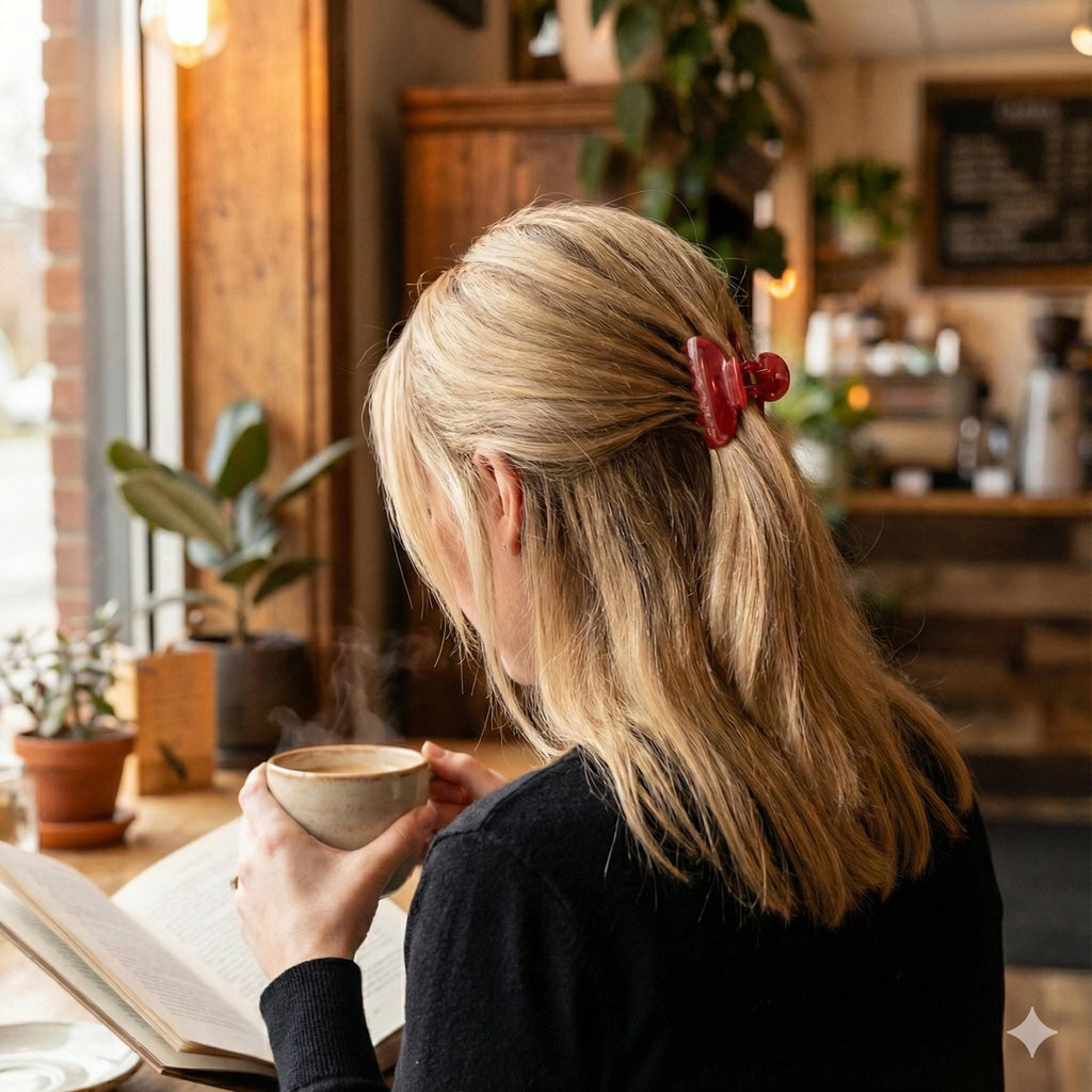 Half Moon Tiny Hair Clips (1.2 Inch) / Cute Colorful Mini Claw Clip / Hair Barrette for Woman