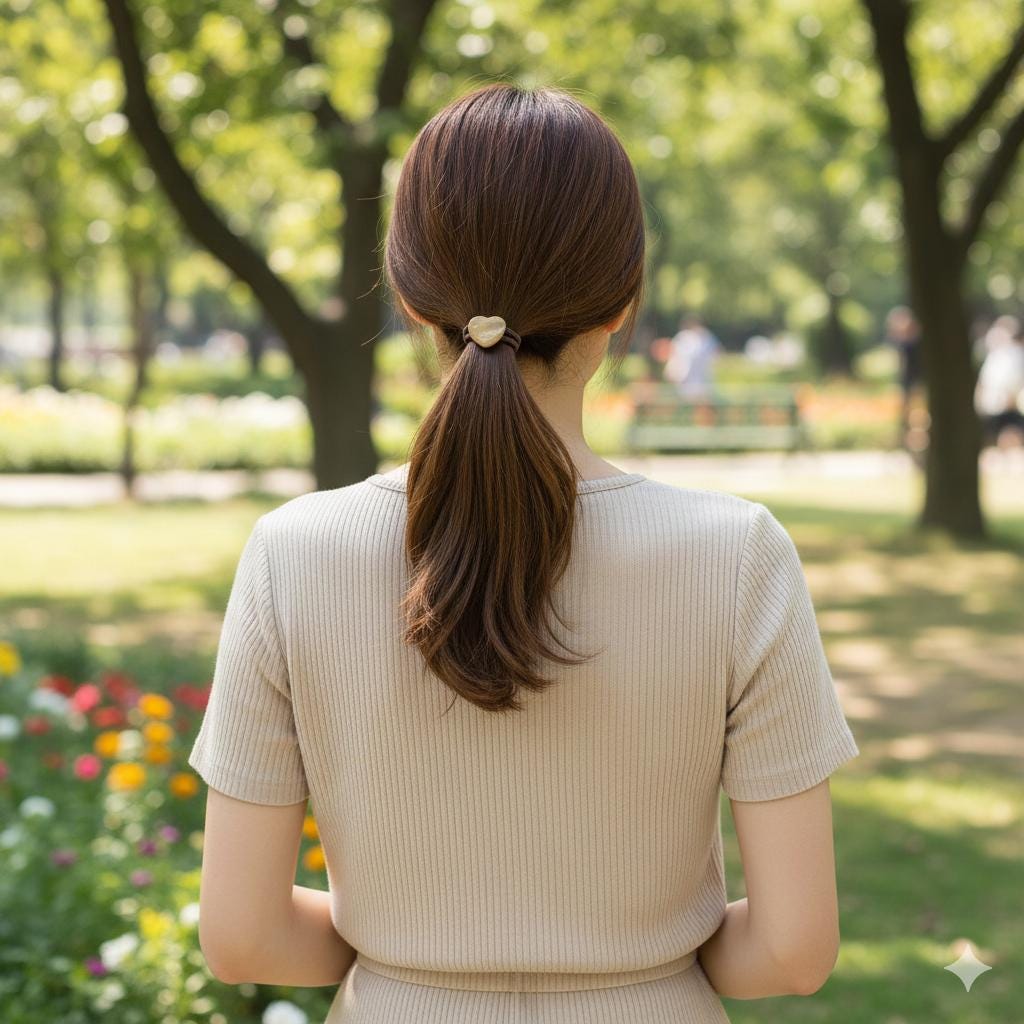 Aurora Cute Mini Heart Hair Tie / Simple Cute Ponytail Holder / Hair Accessory for Woman / French Hair Tie