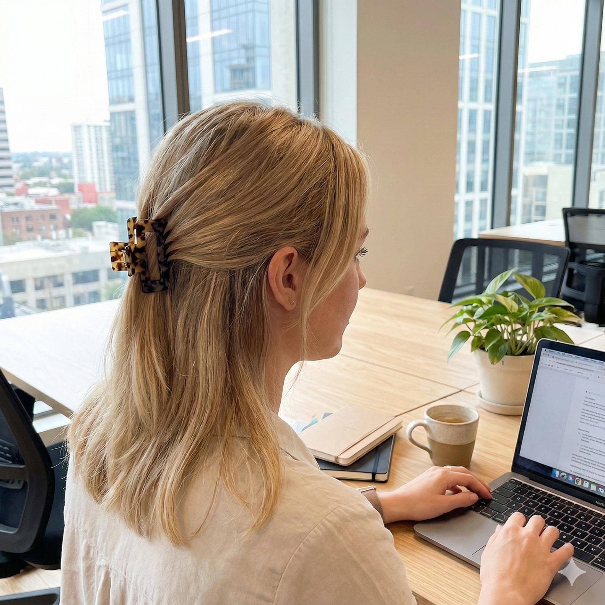 Square Mini Hair Clips / Cute Tortoise Shell French Hair Pin / Hair Barrette for Woman / Hair Clip for Thick Hair