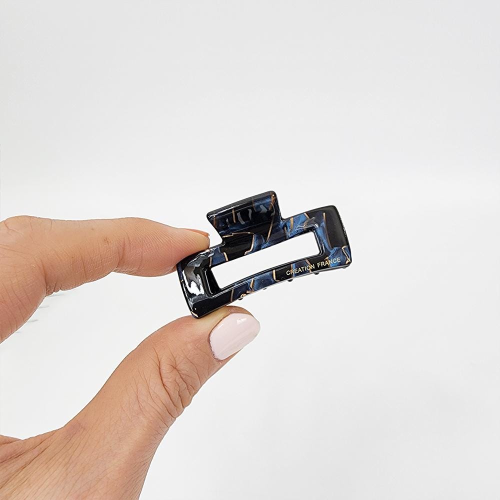 Square Mini Hair Clips / Cute Tortoise Shell French Hair Pin / Hair Barrette for Woman / Hair Clip for Thick Hair