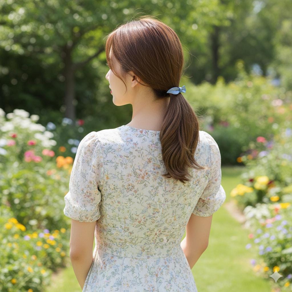 Lip Shape Mini Ribbon Hair Tie / Simple Cute Ponytail Holder / Hair Accessory for Woman / French Hair Tie