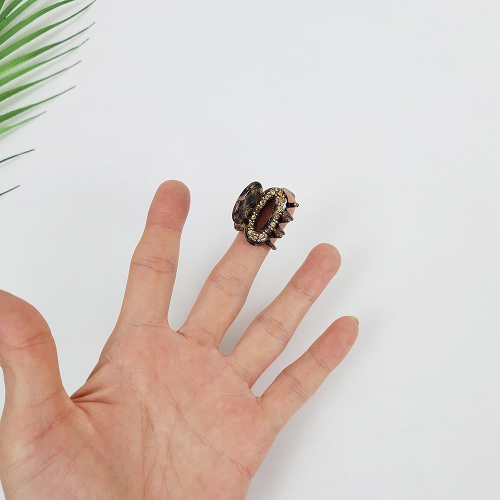 Cubic Round Mini Hair Clip (1.0 Inch) / Tortoise Shell French Hair Pin / French Barrette / Hair Accessory for Woman