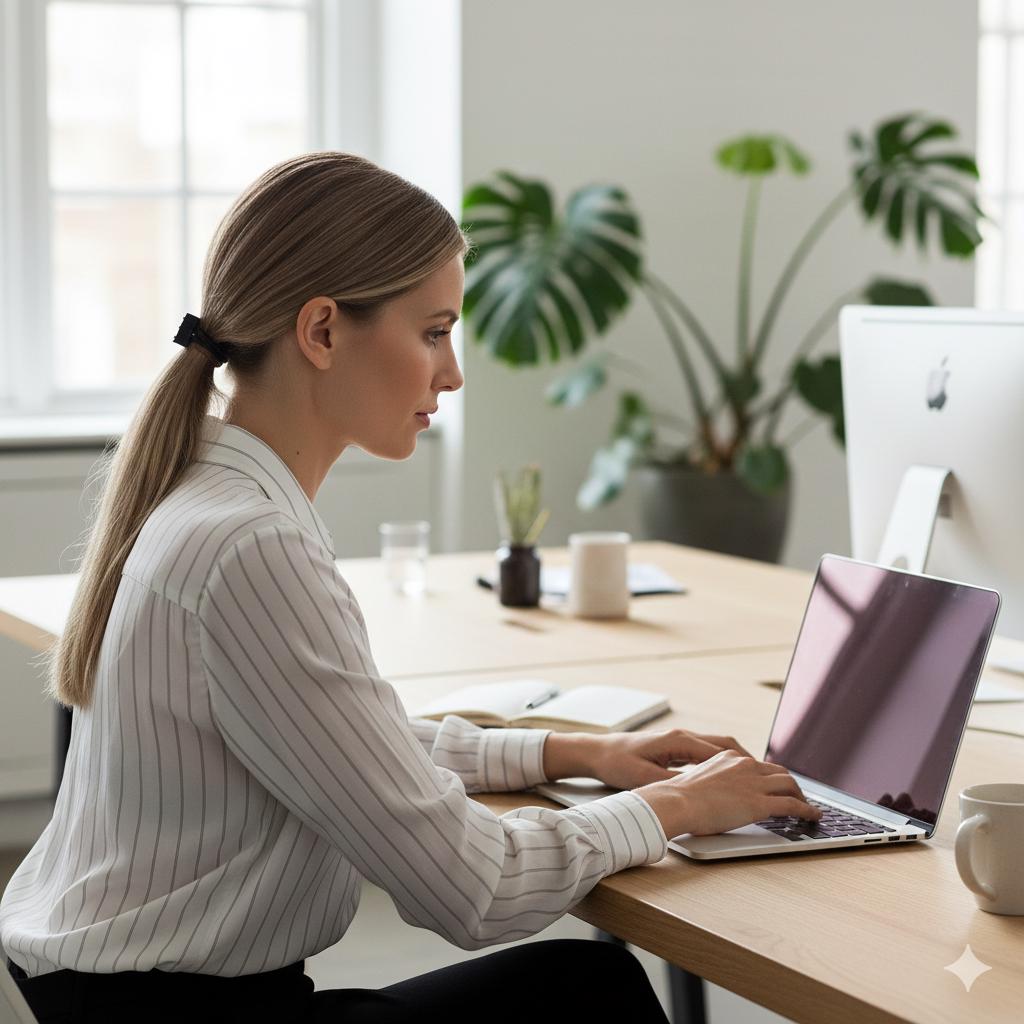 Bold Square Cubic Stone Ponytail Elastic Hair Tie / Simple Cute Ponytail Holder / Hair Accessory for Woman