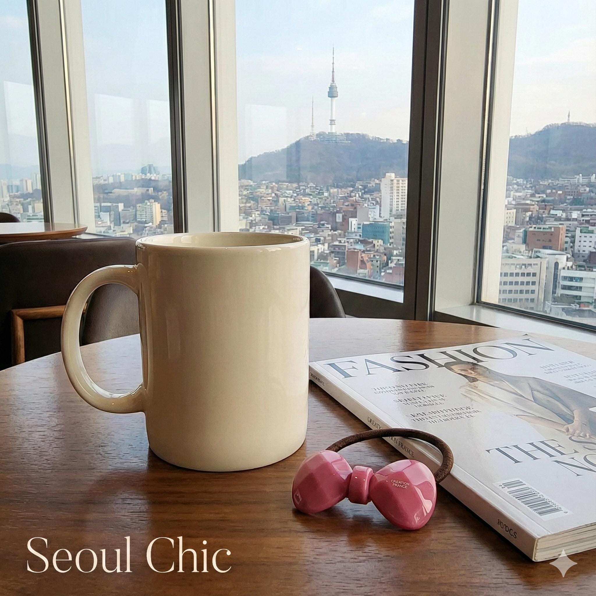 Cutting Bow Ribbon Ponytail Elastic Hair Tie (2.0 Inch) / Simple Cute Ponytail Holder / Hair Accessory for Woman / French Hair Tie