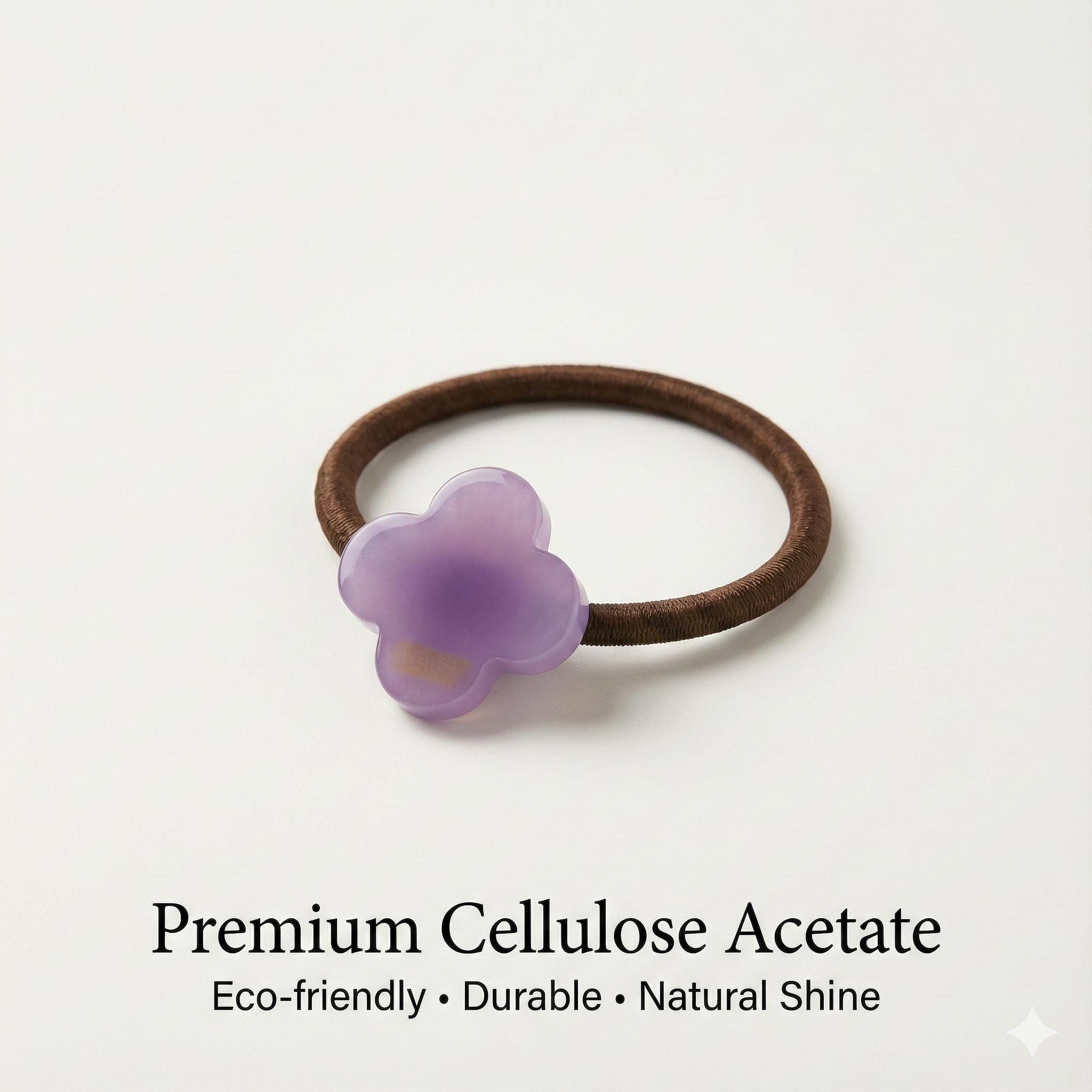 Lovely Clover Ponytail Hair Tie (1.0 Inch) / Simple Cute Ponytail Holder / Hair Accessory for Woman / French Hair Tie