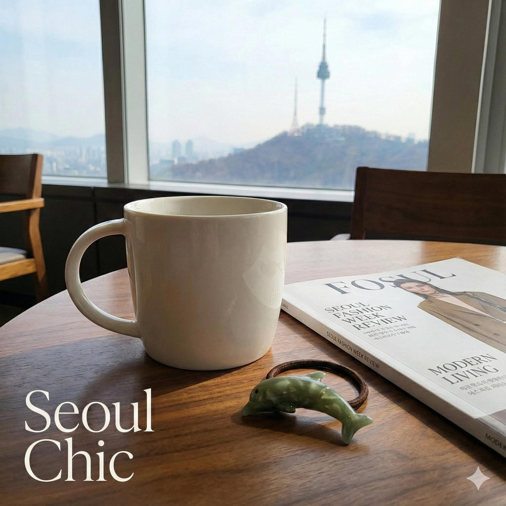 Flying Dolphin Ponytail Elastic Hair Tie (2.2 Inch) / Simple Cute Ponytail Holder / Hair Accessory for Woman / French Hair Tie