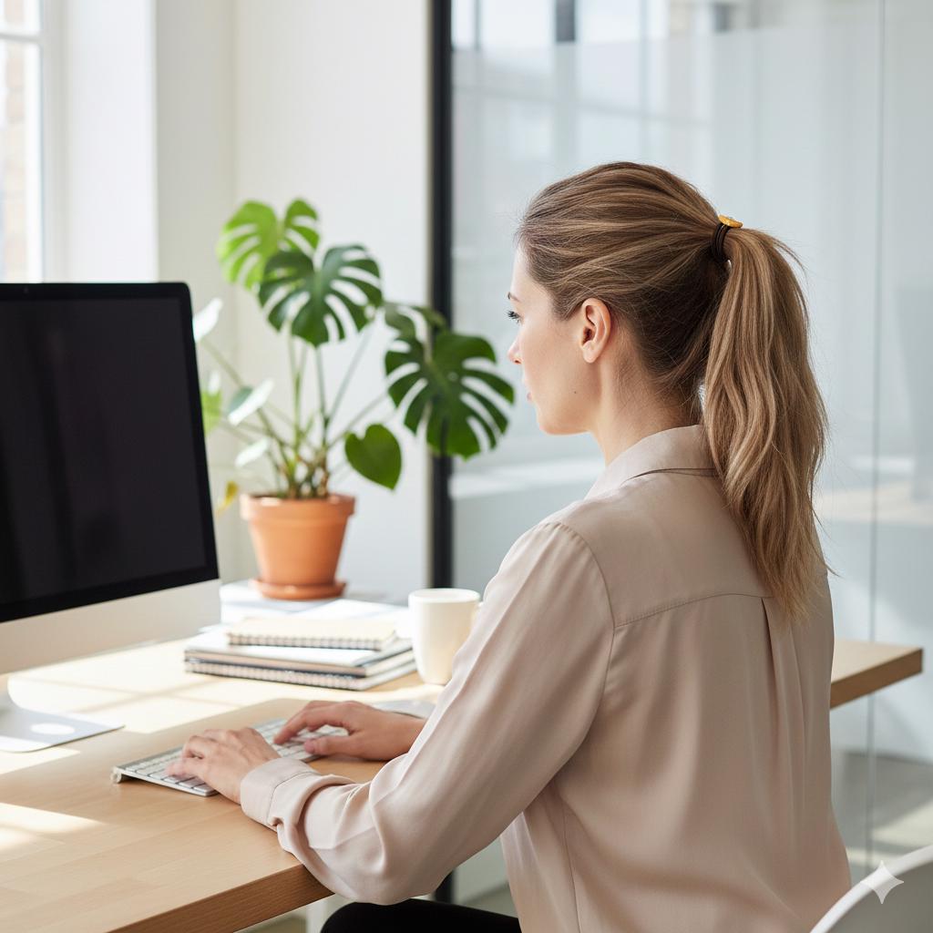 Aurora Cute Mini Heart Hair Tie / Simple Cute Ponytail Holder / Hair Accessory for Woman / French Hair Tie