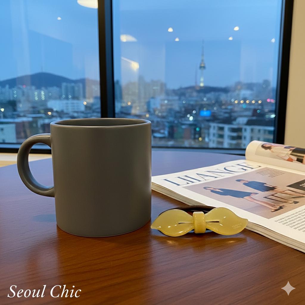 Lip Shape Mini Ribbon Hair Tie / Simple Cute Ponytail Holder / Hair Accessory for Woman / French Hair Tie