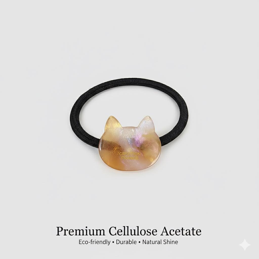 Cute Mini Cat Small Hair Tie / Simple Cute Ponytail Holder / Hair Accessory for Woman / French Hair Tie