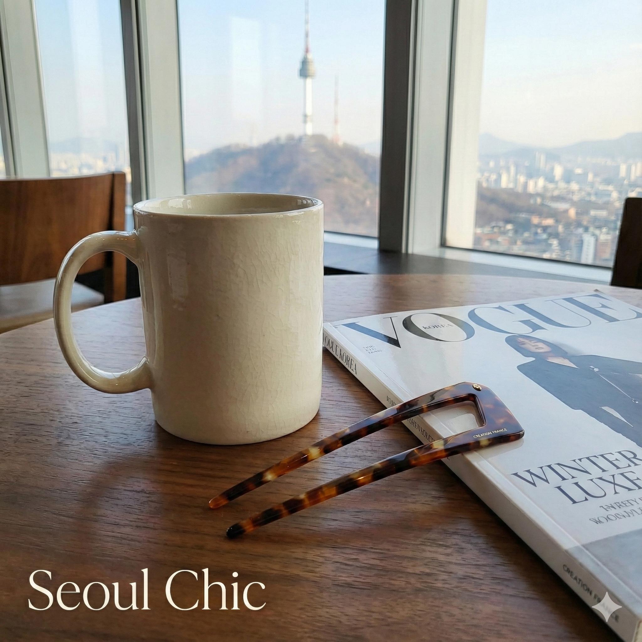 Edge U-Shaped Updo Large Hair Stick / Vintage French Hair Pin / Hair Fork for Thick Hair