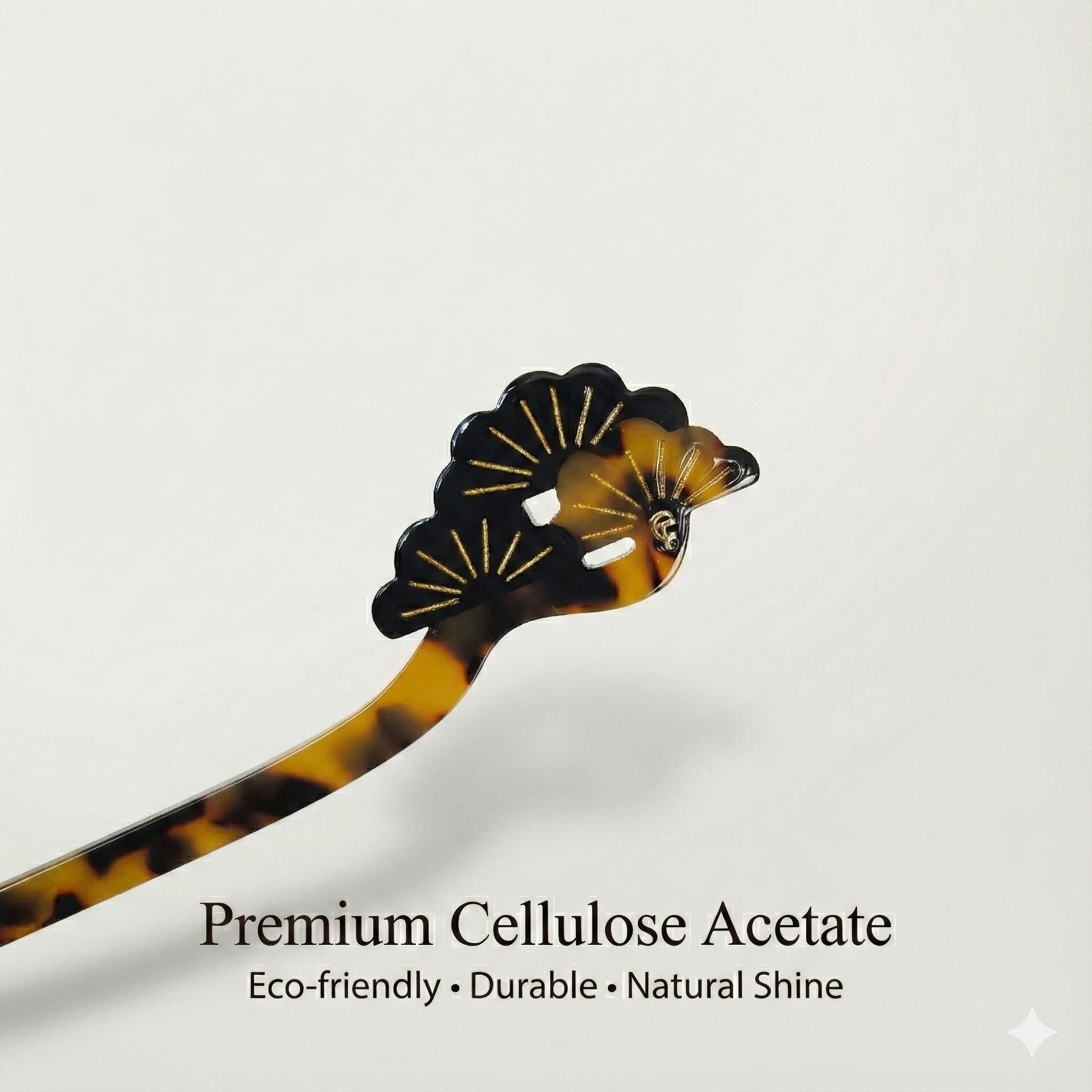 Mystic Fine Pine Straight Updo Hair Stick (7.1 Inch) / Tortoise Shell French Hair Pin / Hair Fork for Thick Hair