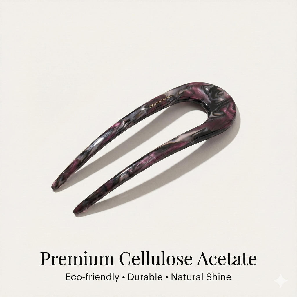 Tint U-Shaped Big Size Hair Stick for Updo / Tortoise Shell French Hair Pin / Hair Fork for Thick Hair