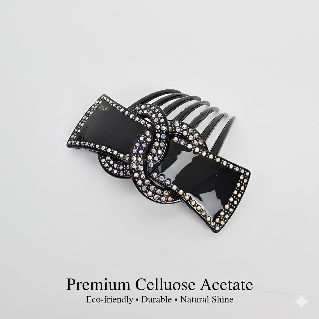 Sparkling Chain Non-Slip Updo Hair Stick (3.9 Inch) / Luxurious French Hair Pin / Hair Fork for Woman