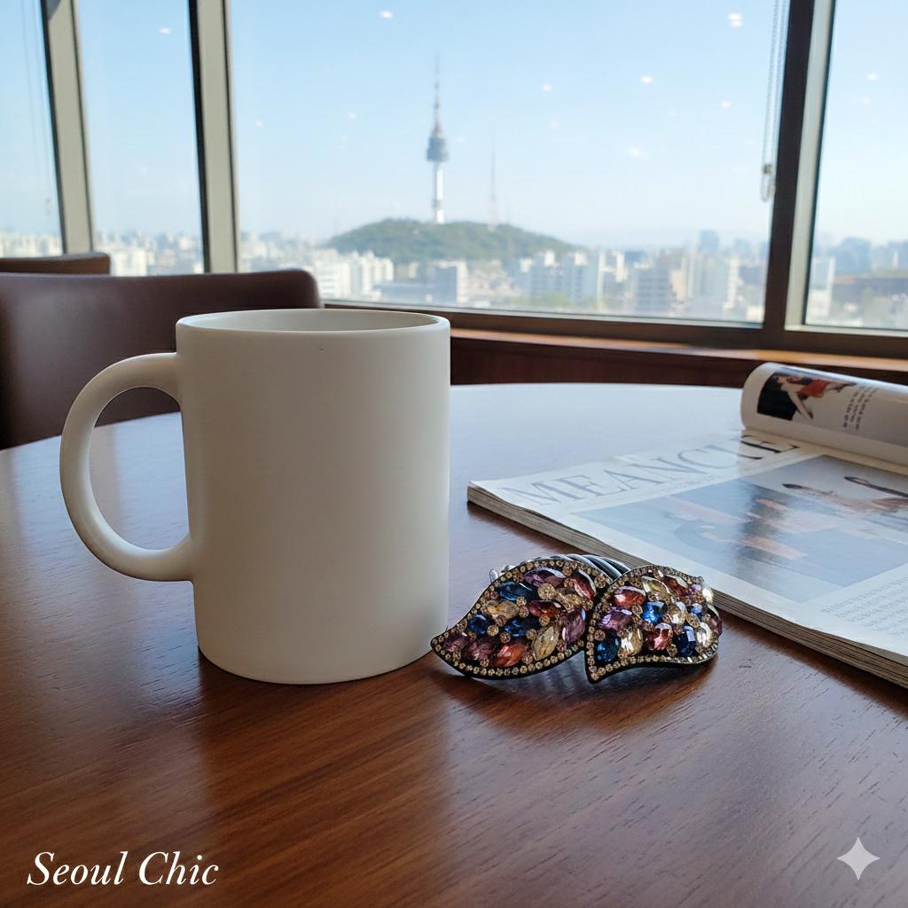 Big Crystal Long Leg Non-slip Hair Comb Pin with Cubic (4.3 Inch) / Luxurious French Hair Pin / Hair Fork for Woman