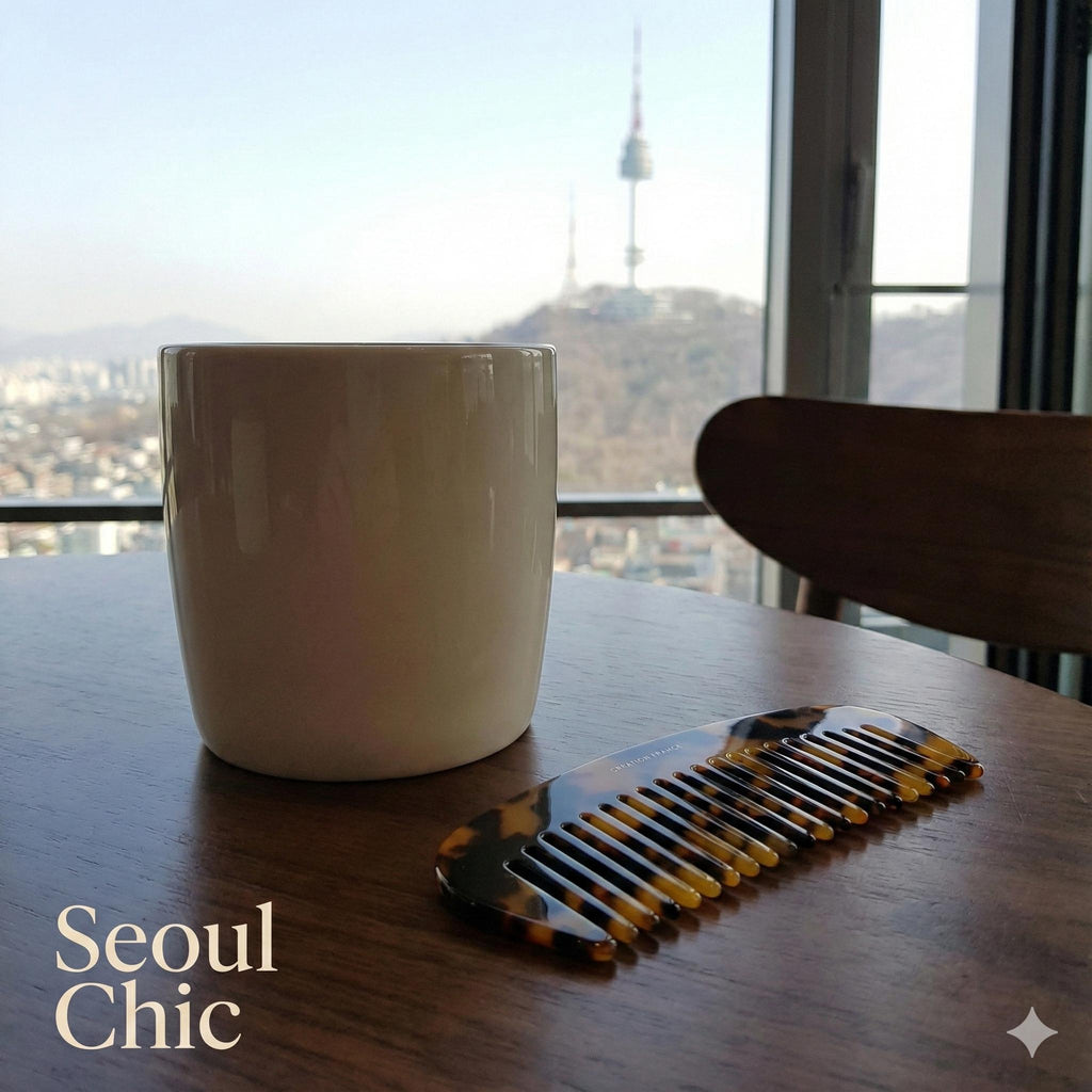 Leopard Marble Round Half Moon 4.3 Inch Hair Comb / Tortoise Shell Hair Comb Hair Brush / Hair Accessory for Woman