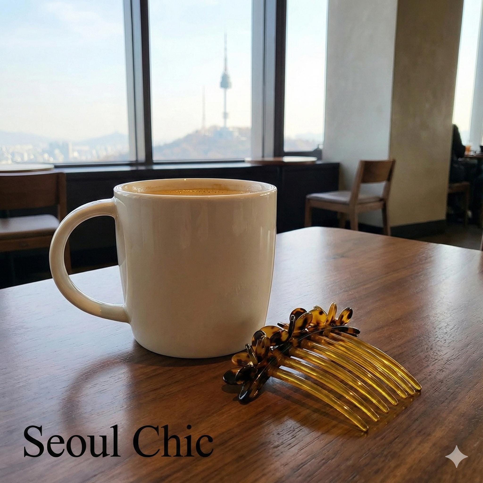 Leopard Flower Garden Non-slip Hair Comb Pin / Tortoise Shell French Hair Pin with Cubic Stone / Hair Fork for Woman