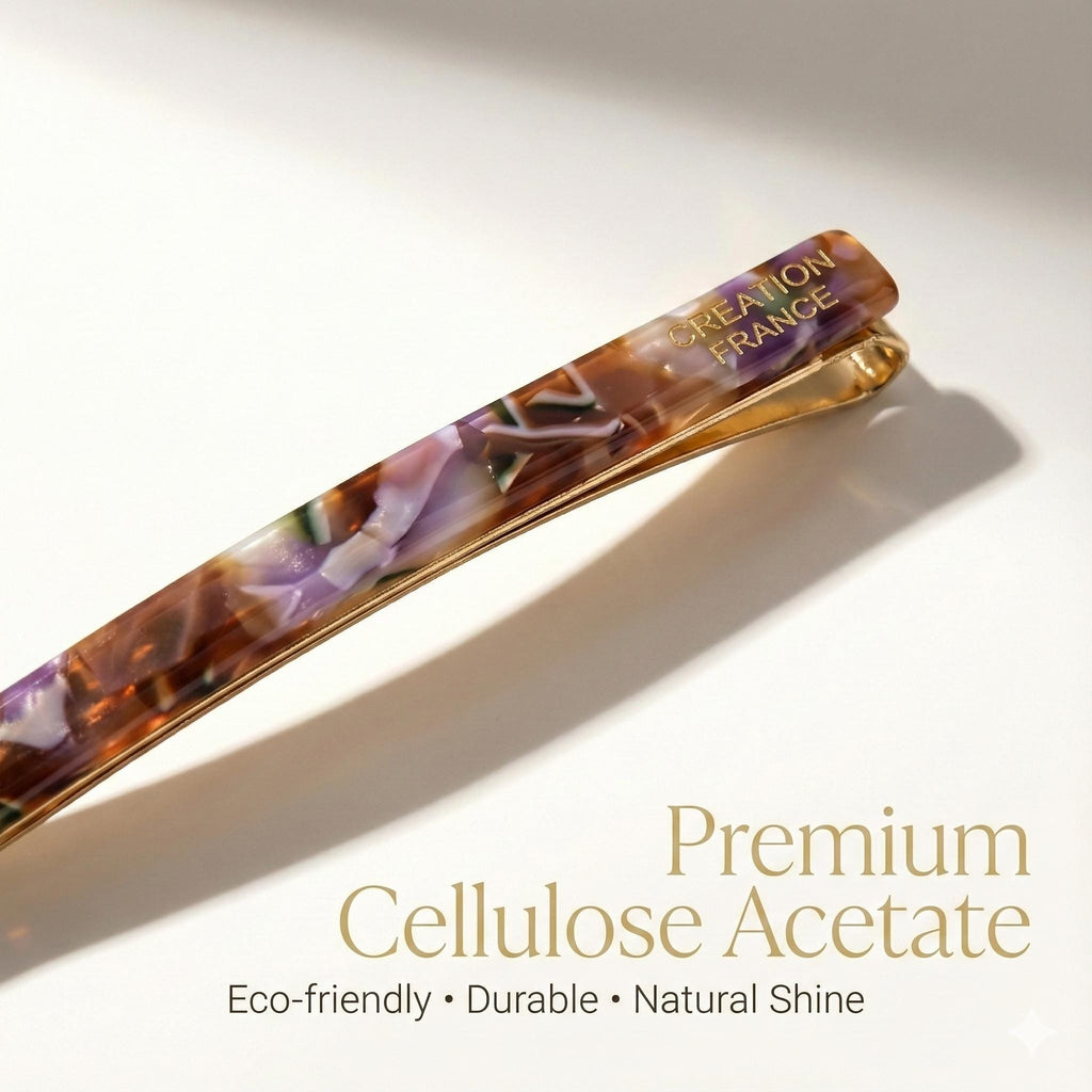 Leopard Straight Line Bobby Pin (2.4 Inch) / Simple French Hair Pin / Hair Accessory for Woman / Snap Clip for Thin Hair