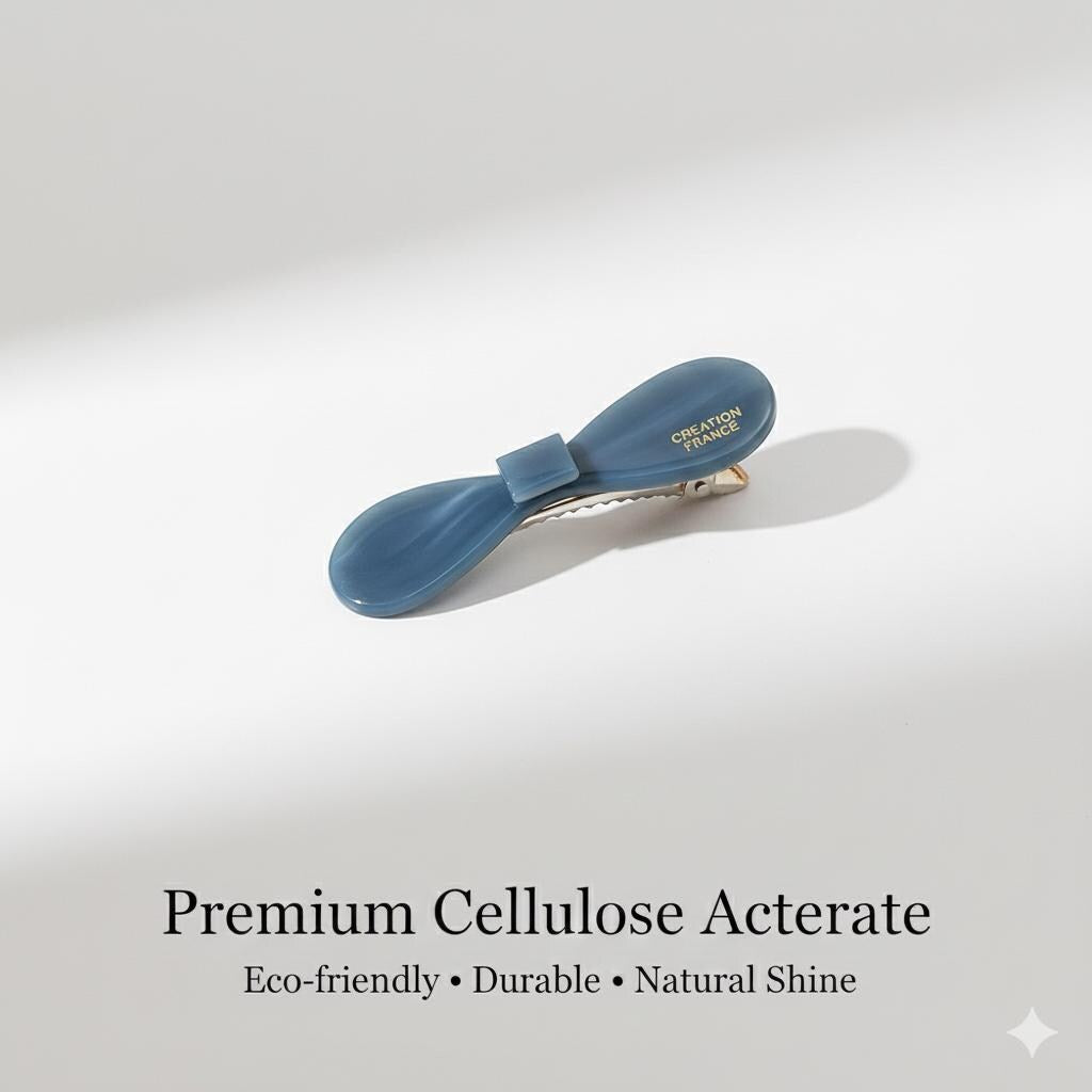 Round Ribbon Mini Hair Clips / Pure Color Extra Small French Hair Pin / Alligator Hair Clip for Girl / Hair Barrette for Woman