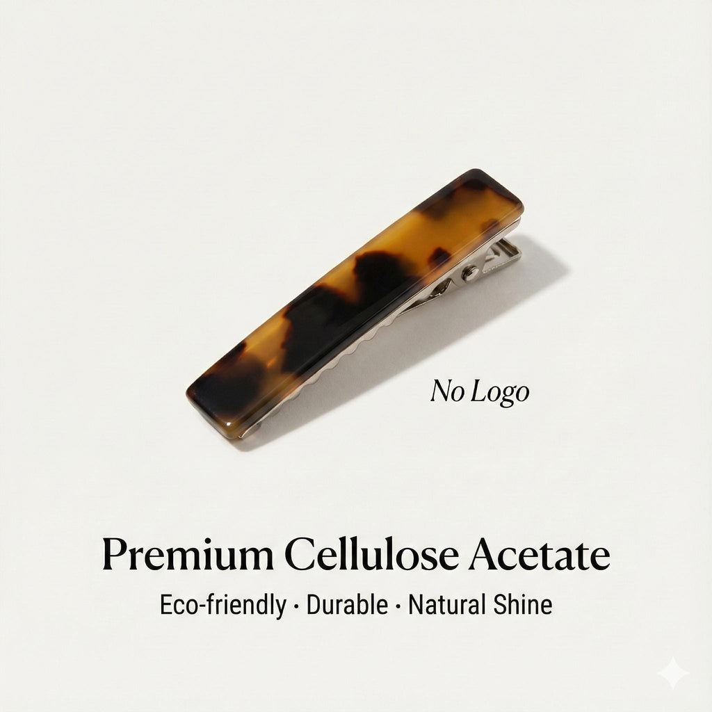 Cute Extra Mini Hair Clips (1.6 Inch) / Tortoise Shell Small French Hair Pin / Hair Accessory for Woman / Square French Barrette