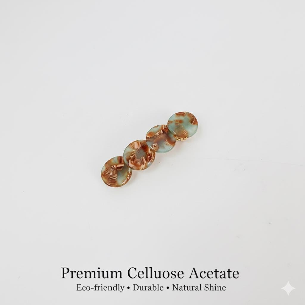 Tortoise Shell Floral Leaf Mini Hair Clip (2.6 Inch) / Leopard Small French Hair Pin / Hair Barrette for Woman