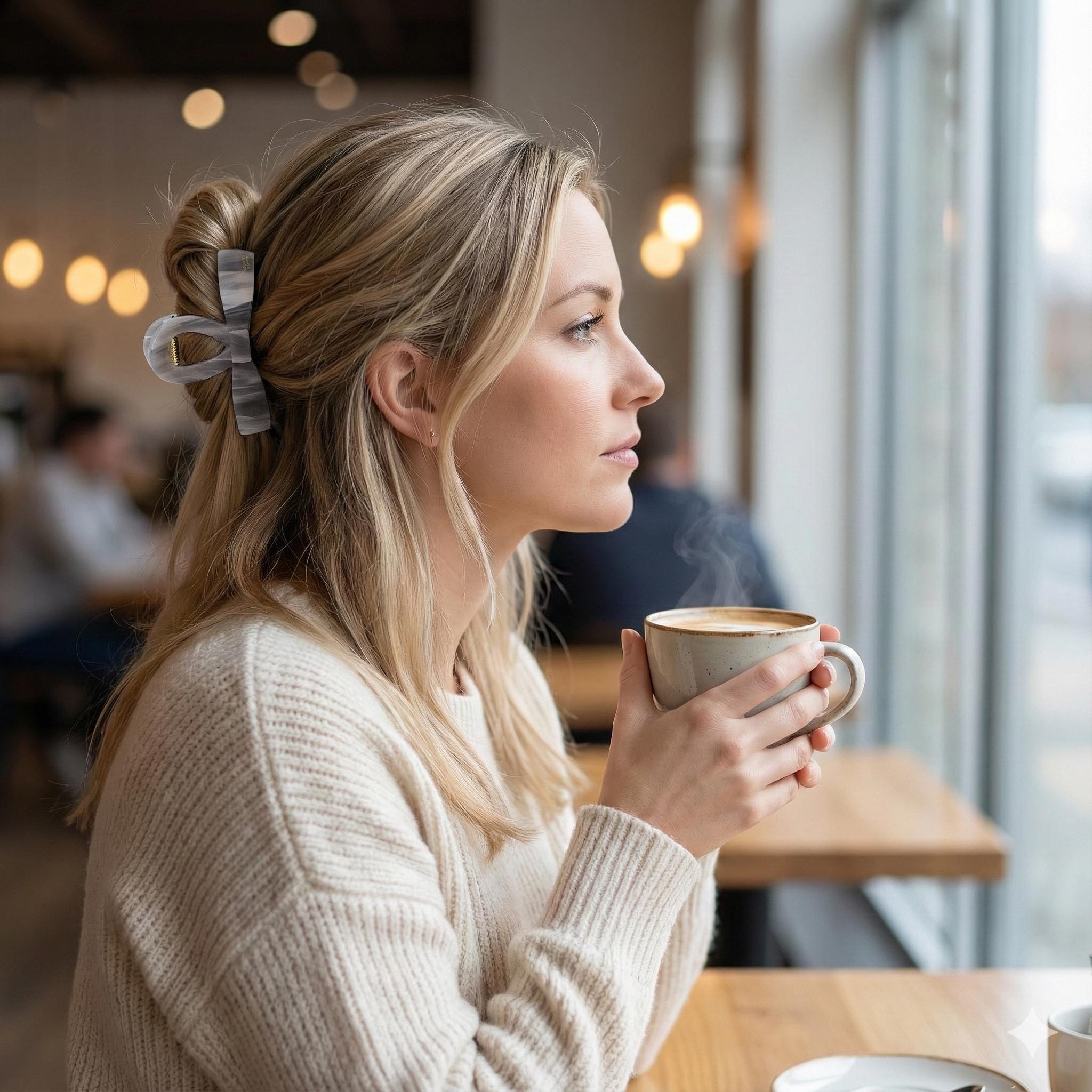 New Color Bow Tie Straight Twist Updo Hair Claw Clip (4.1 Inch) / Elegance French Hair Pin / Hair Barrette for Woman