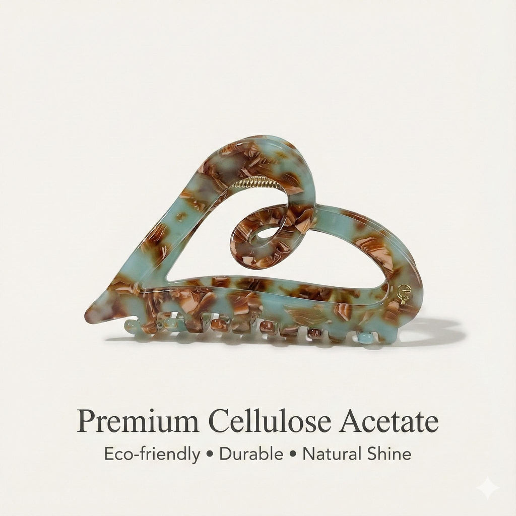 New Color Sweet Heart Half Updo Hair Claw Clip (3.5 Inch) / Elegance French Hair Pin / Hair Barrette for Woman