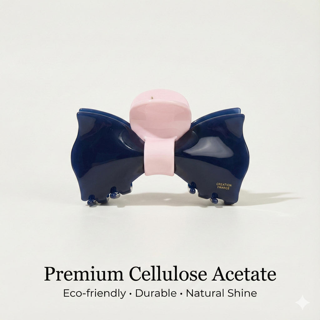 Ribbon Updo Hair Claw Clip (3.9 Inch) / Elegance French Hair Pin / Hair Barrette for Woman