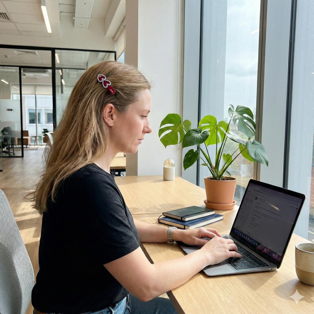 Twin Mini Heart Straight Side Hair Claw Clip (2 Inch) / Vivid Color French Pin / Alligator Hair Clip for Woman