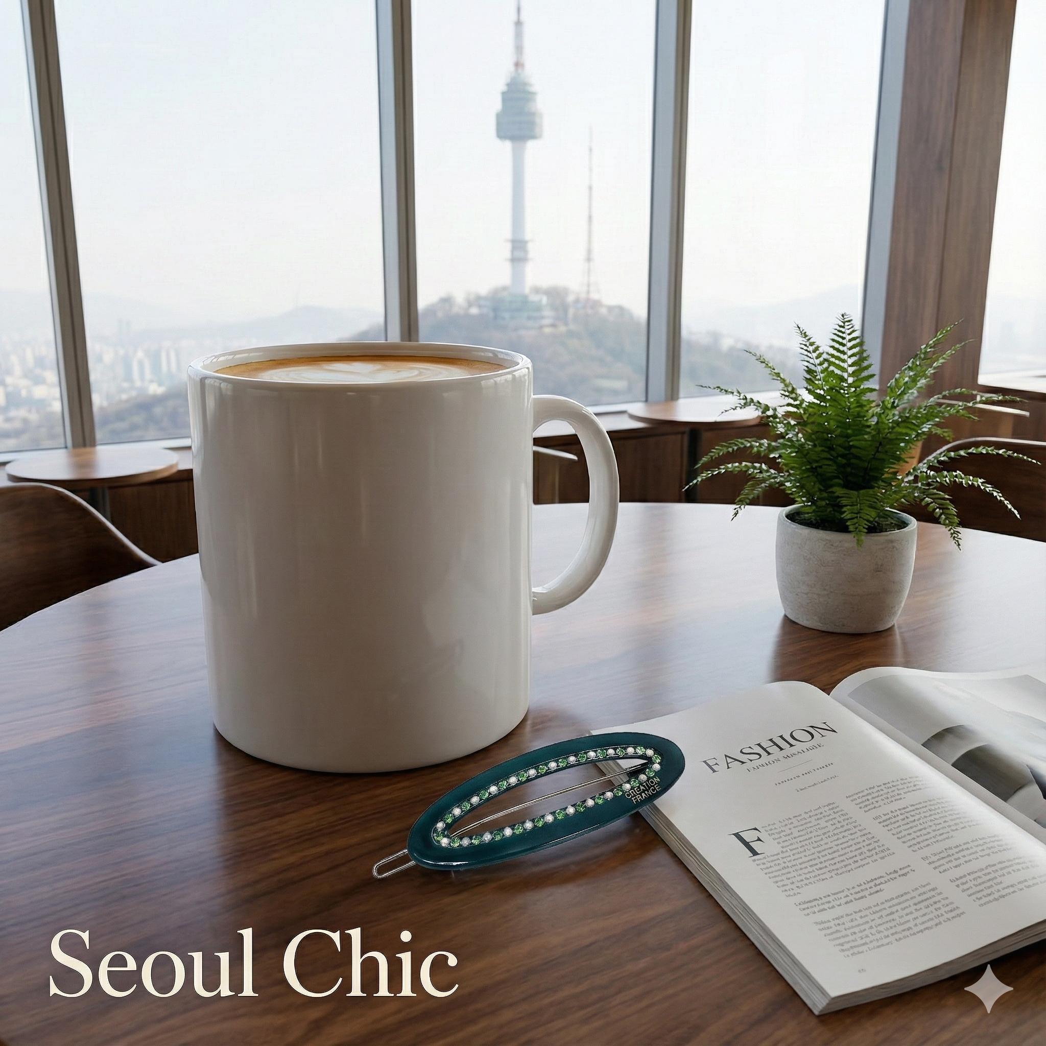 Gleam Loop Cubic Bobby Pin (2.2 Inch) / Tortoise Shell French Hair Pin Clip / Bow Barrette