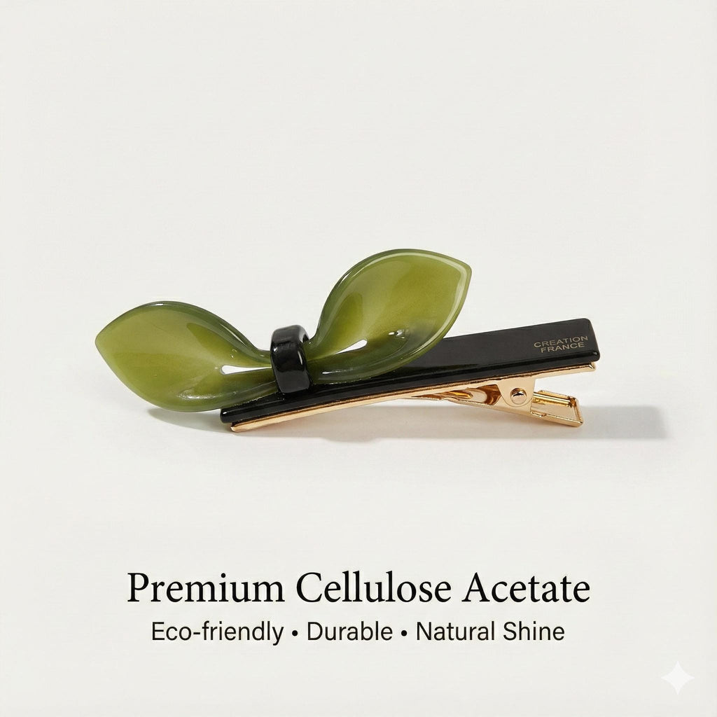 Lip Bow Mini Hair Claw Clip (3.1 Inch) / Tortoise Shell Frech Pin / Alligator Hair Clip for Woman