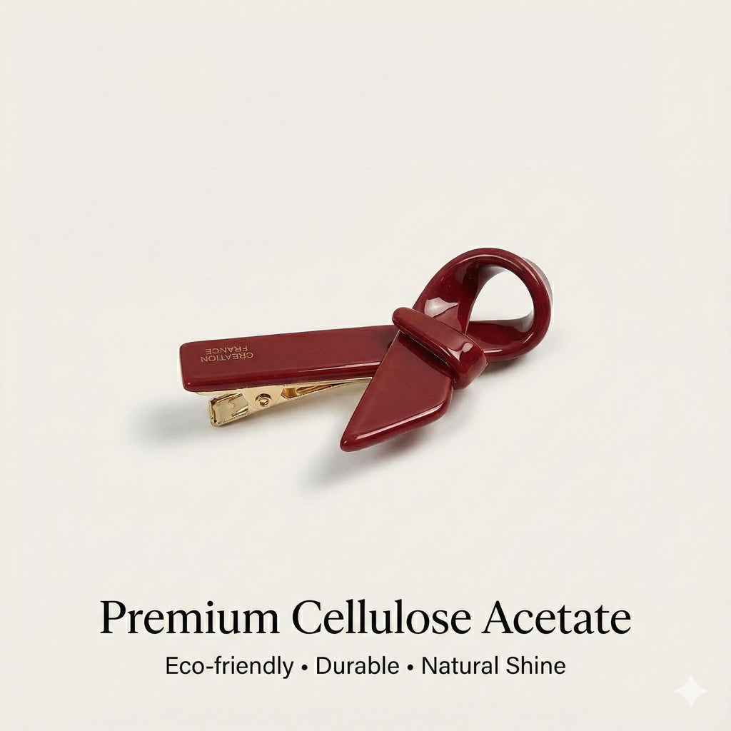 Scarf Ribbon Mini Hair Claw Clip (2.2 Inch) / Vivid Color French Pin / Alligator Hair Clip for Woman