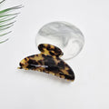 Leopard Print Simple Half-Moon Hair Claw Clip (3.5 Inch) / Elegance Leopard French Hair Pin / Hair Barrette for Woman
