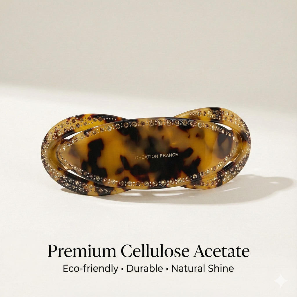Luxurious Glam Cubic Hair Clip (3.9 Inch) / Elegance French Hair Pin / Hair Barrette for Woman