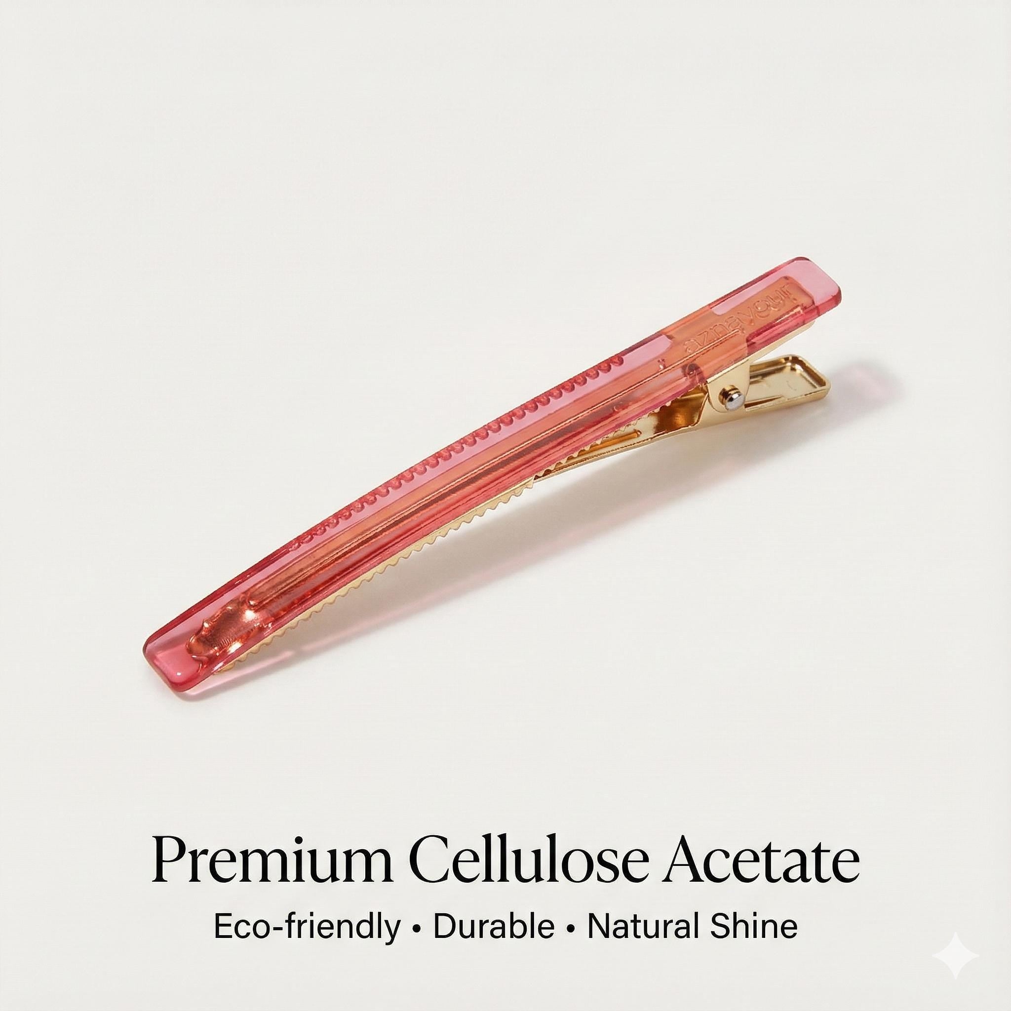 Luxurious Clear Slim Straight Side Hair Claw (3.1 Inch) / Elegance French Hair Pin / Hair Barrette for Woman