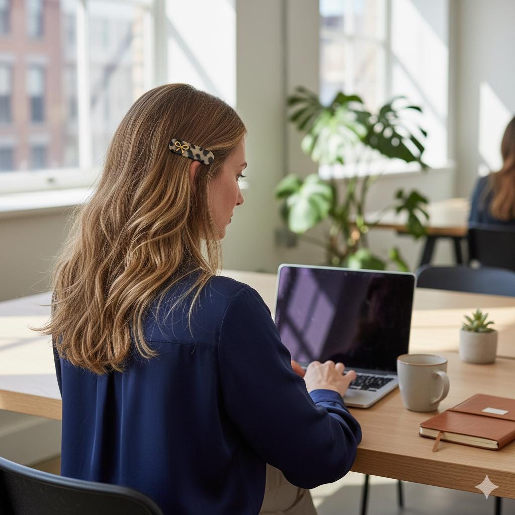 Acetate Mini Ribbon Clip (2.6 Inch) | French Pin | Korean Hair Pin | Tortoise Shell Barrette