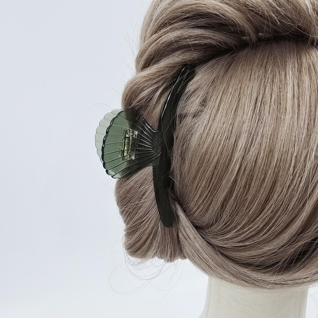 Acetate Shell Claw (4.9 Inch) | French Pin | Korean Hair Pin | Tortoise Pattern Barrette