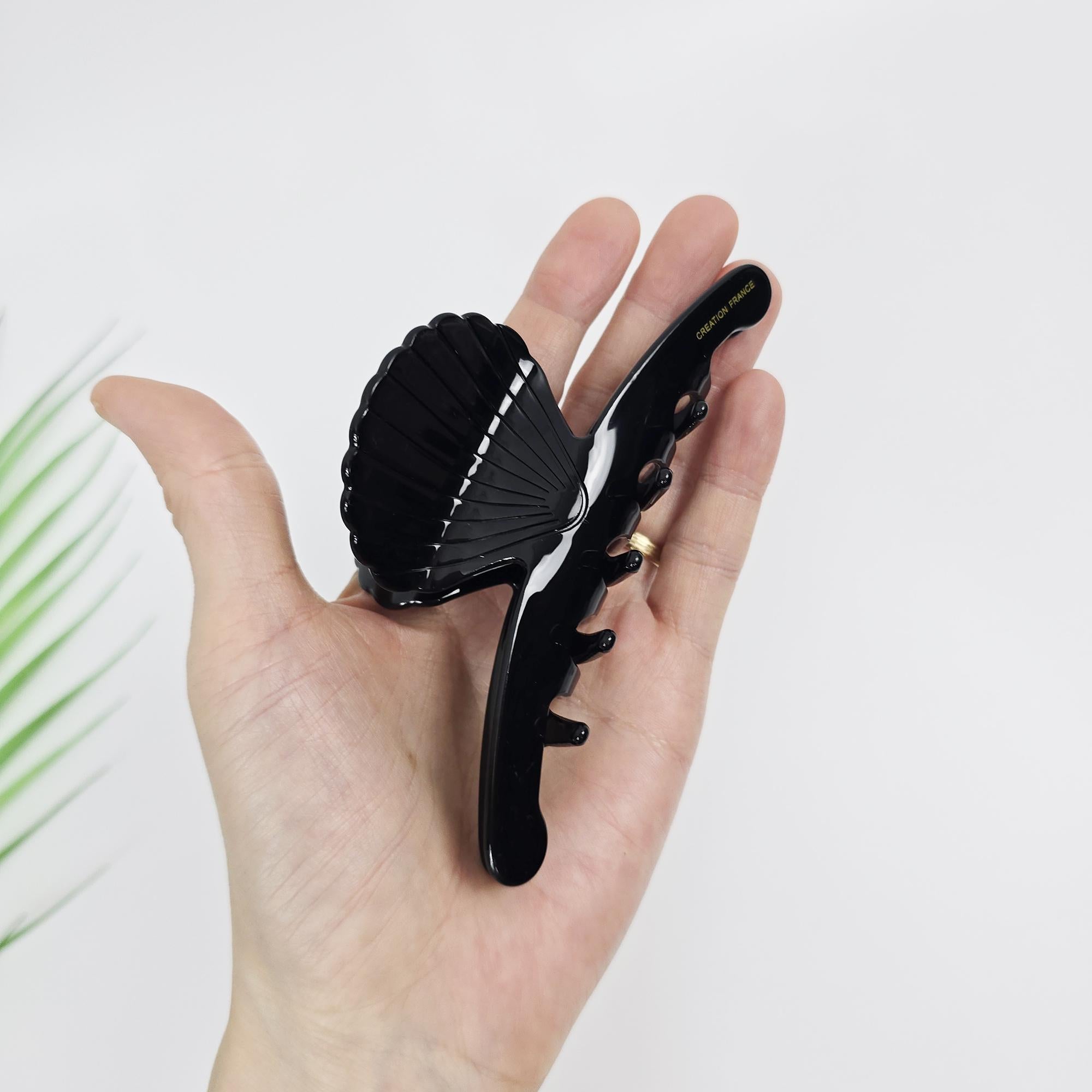 Acetate Shell Claw (4.9 Inch) | French Pin | Korean Hair Pin | Tortoise Pattern Barrette