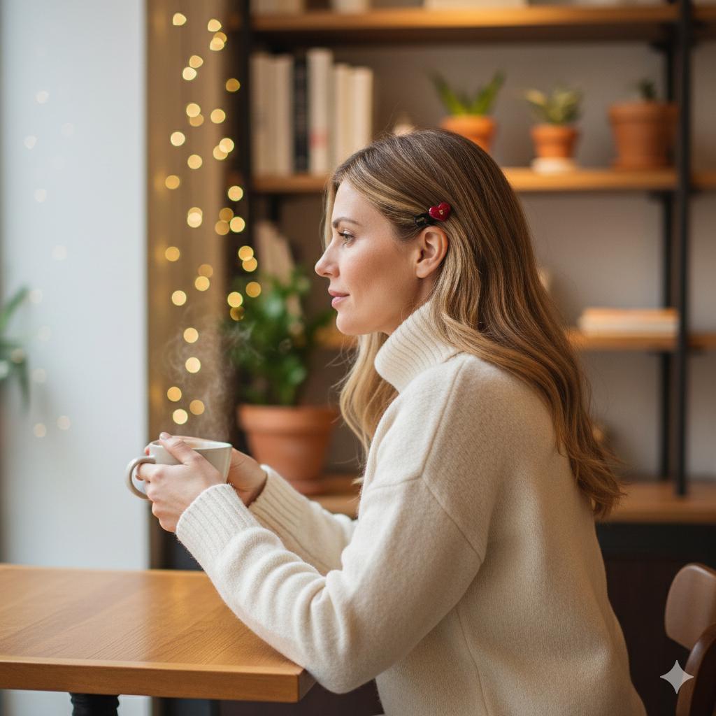 Luxurious Metal Logo Heart Mini Hair Claw Clip Side Claw (1.8 Inch) / Vivid Color French Pin / Alligator Hair Clip for Woman