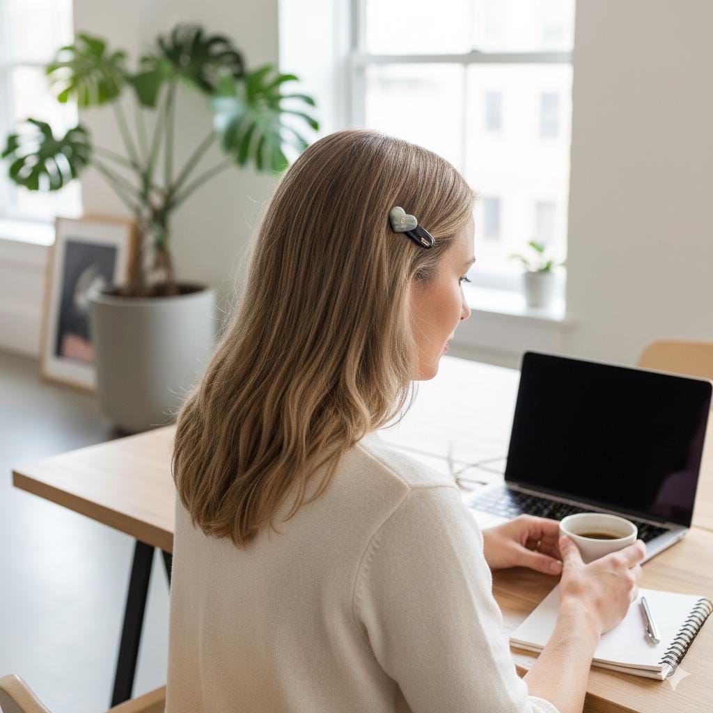 Luxurious Metal Logo Heart Mini Hair Claw Clip Side Claw (1.8 Inch) / Vivid Color French Pin / Alligator Hair Clip for Woman