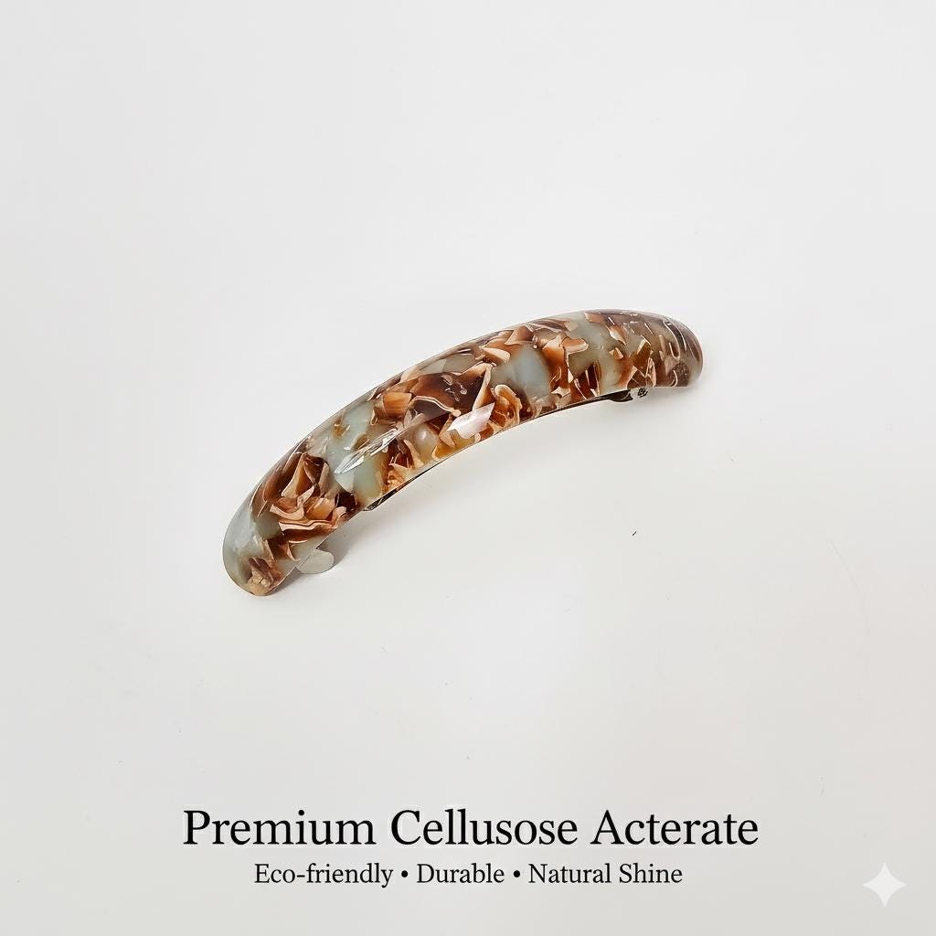 New Color Rounded Cover Half-Up Hair Clip (3.7 Inch) / Elegance Leopard French Hair Pin / Hair Accessory for Woman / Automatic Hair Clip