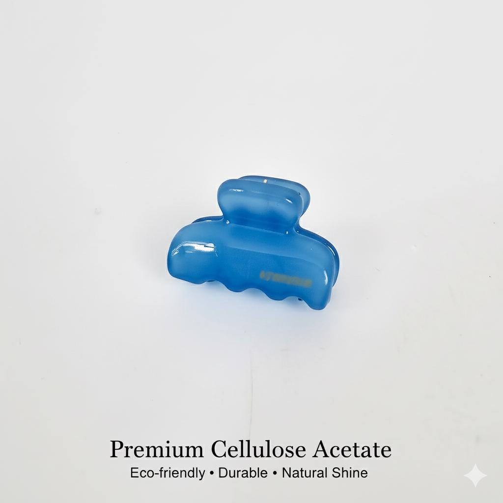 Luxurious Ultra Mini Round Square Point Hair Claw Clip (1.0 Inch) / Cute Tortoise Shell French Hair Pin / Small Hair Clips