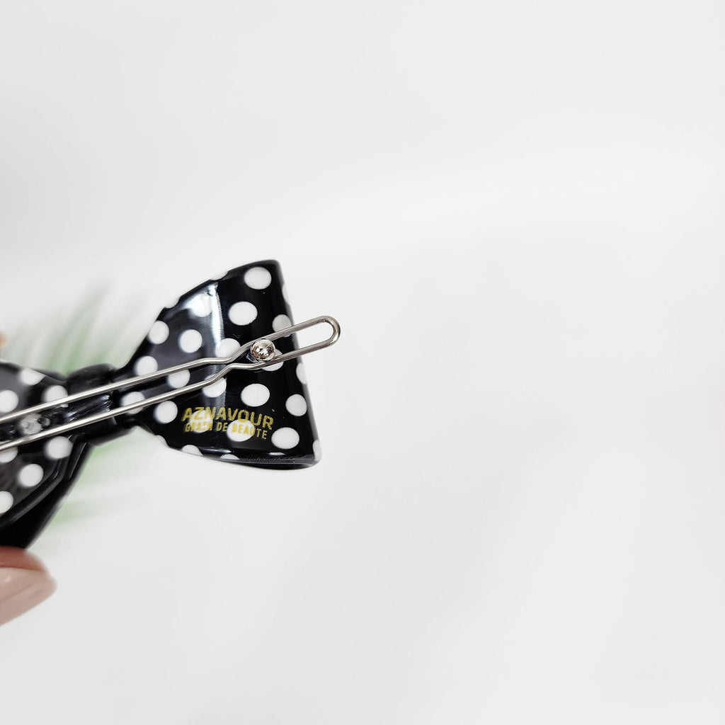 Luxurious Audrey Ribbon Snap Clip Bobby Pin (2.3 Inch) / Vintage French Hair Pin / Hair Accessory for Woman / Bow Barrette for Thin Hair