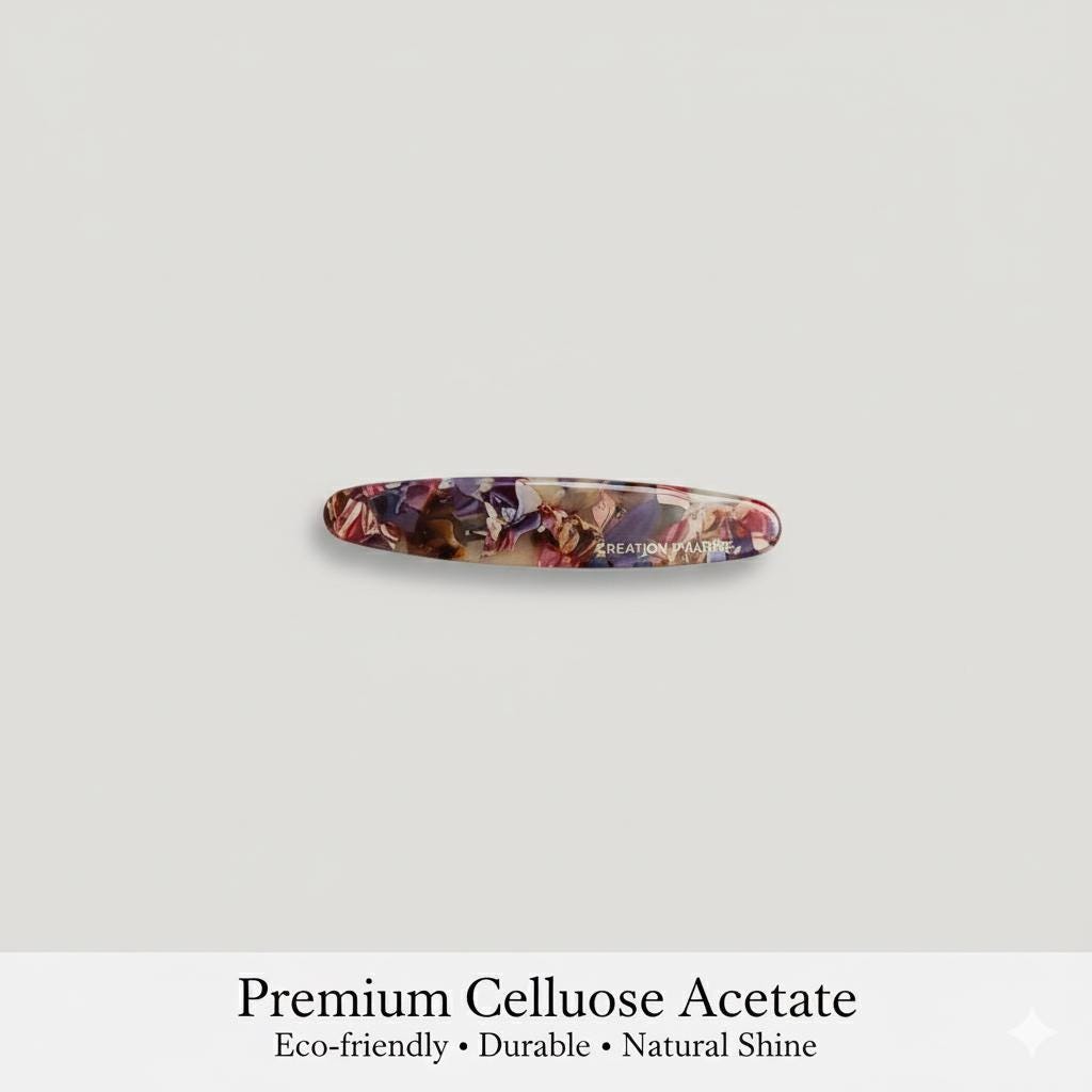 Demi Slim Oval Side Clip Hair Claw (2.5 Inch) / Alligator Hair Clip for Woman / French Barrette for Girls