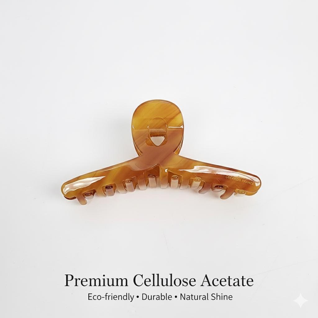 Luxurious Tortoise Shell Twist Hair Claw Clip (4.7 Inch) / Elegance French Hair Pin / Hair Barrette for Woman