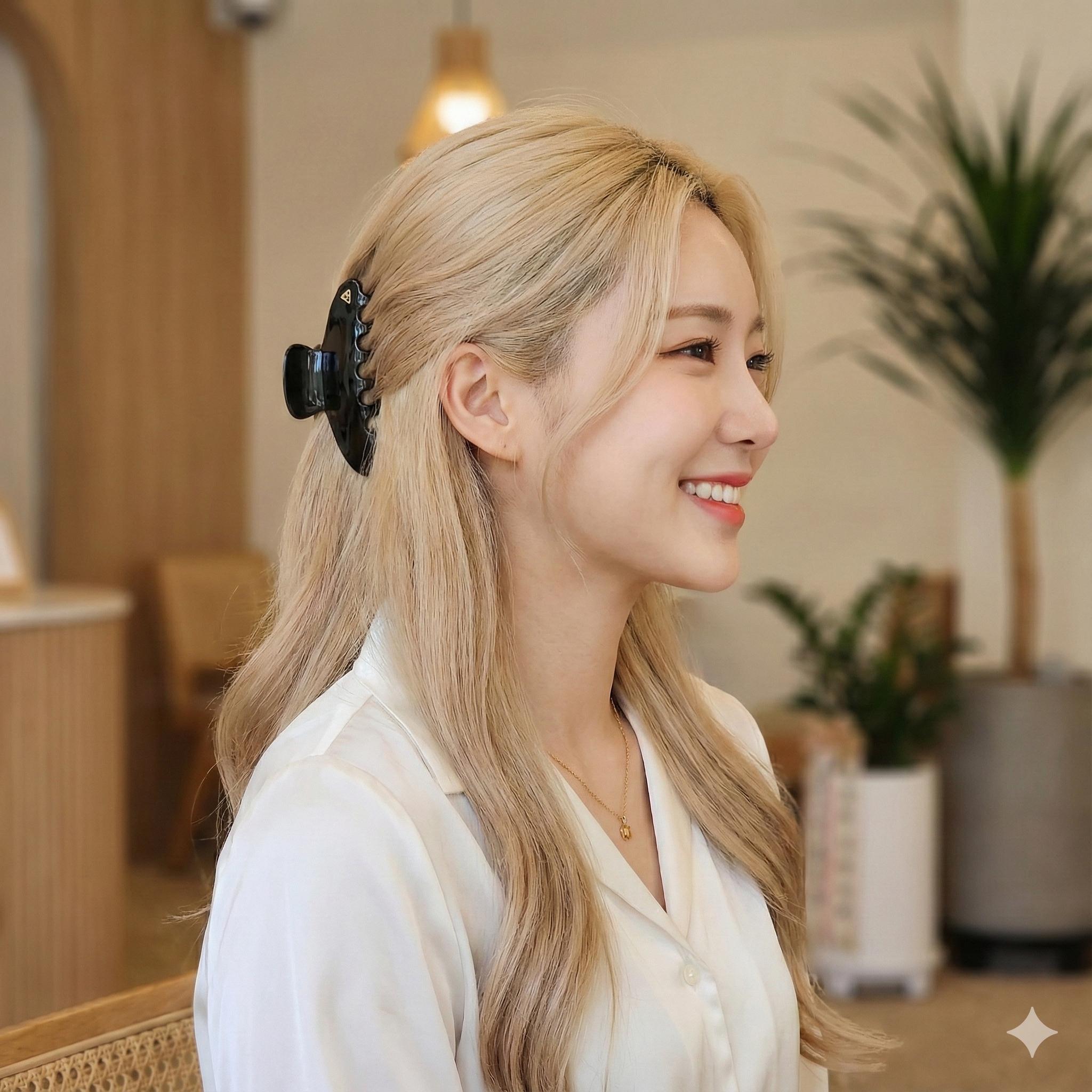 Acetate Hair Claw (4.3 Inch) | French Pin | Korean Hair Pin | Tortoise Shell Luna Hair Clip