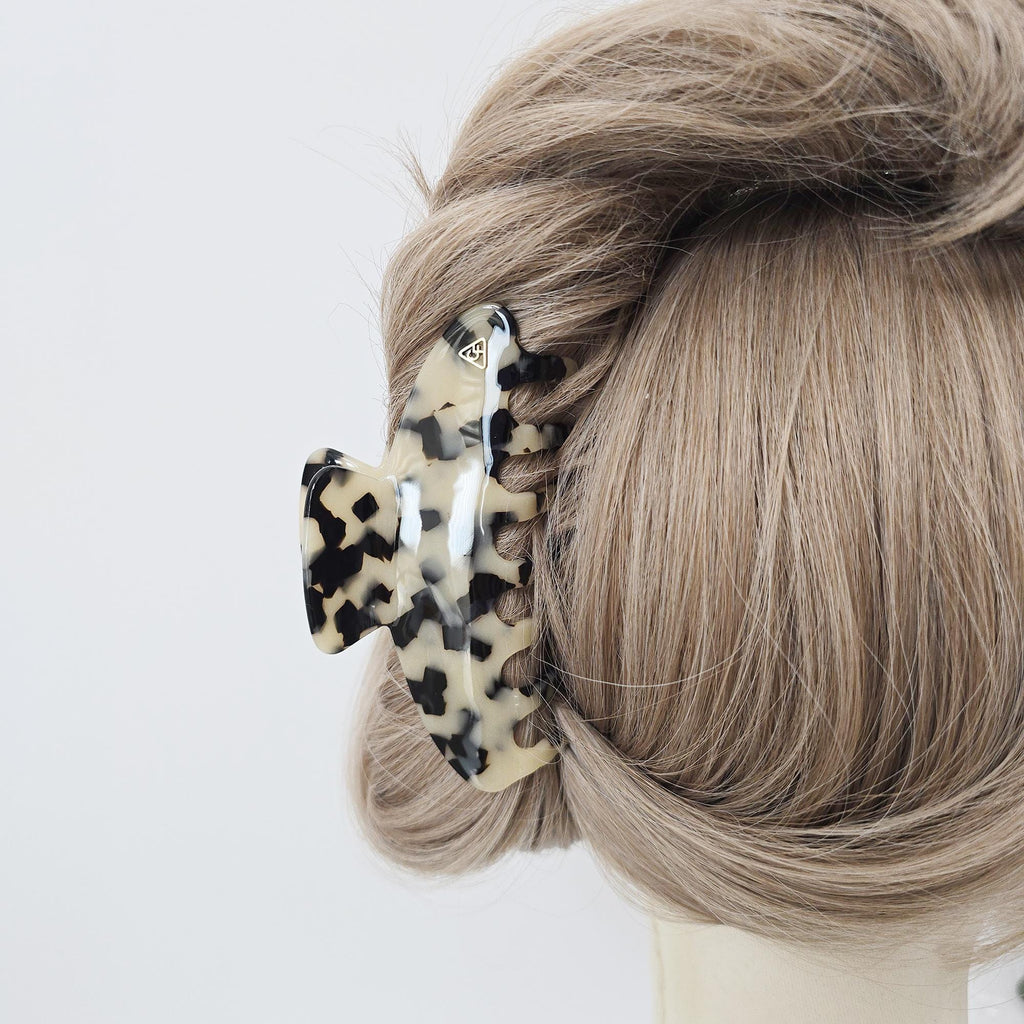Acetate Hair Claw (4.3 Inch) | French Pin | Korean Hair Pin | Tortoise Shell Luna Hair Clip
