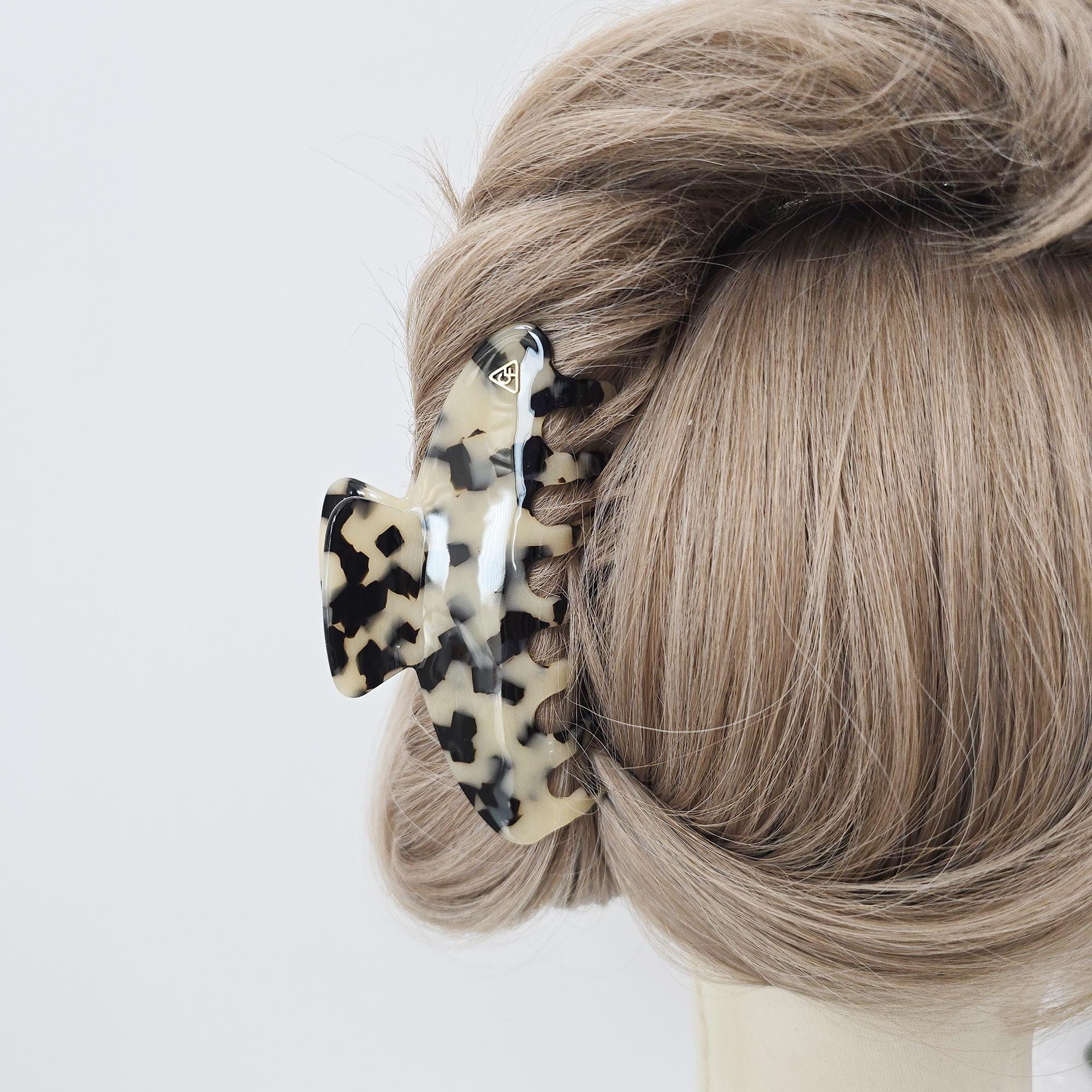 Acetate Hair Claw (4.3 Inch) | French Pin | Korean Hair Pin | Tortoise Shell Luna Hair Clip