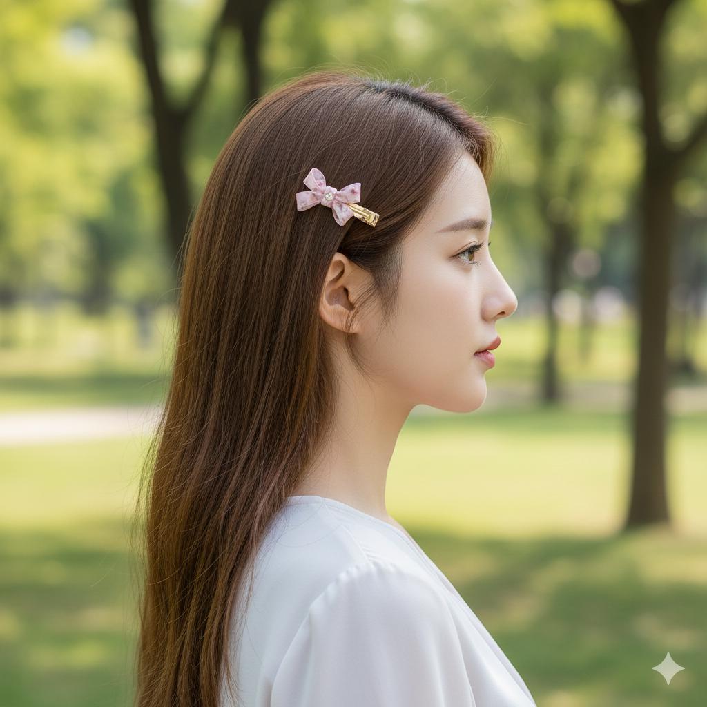 Acetate Bow Clip (2.4 Inch) | French Pin | Korean Hair Pin | Tortoise Shell Barrette Small Alligator Clamp