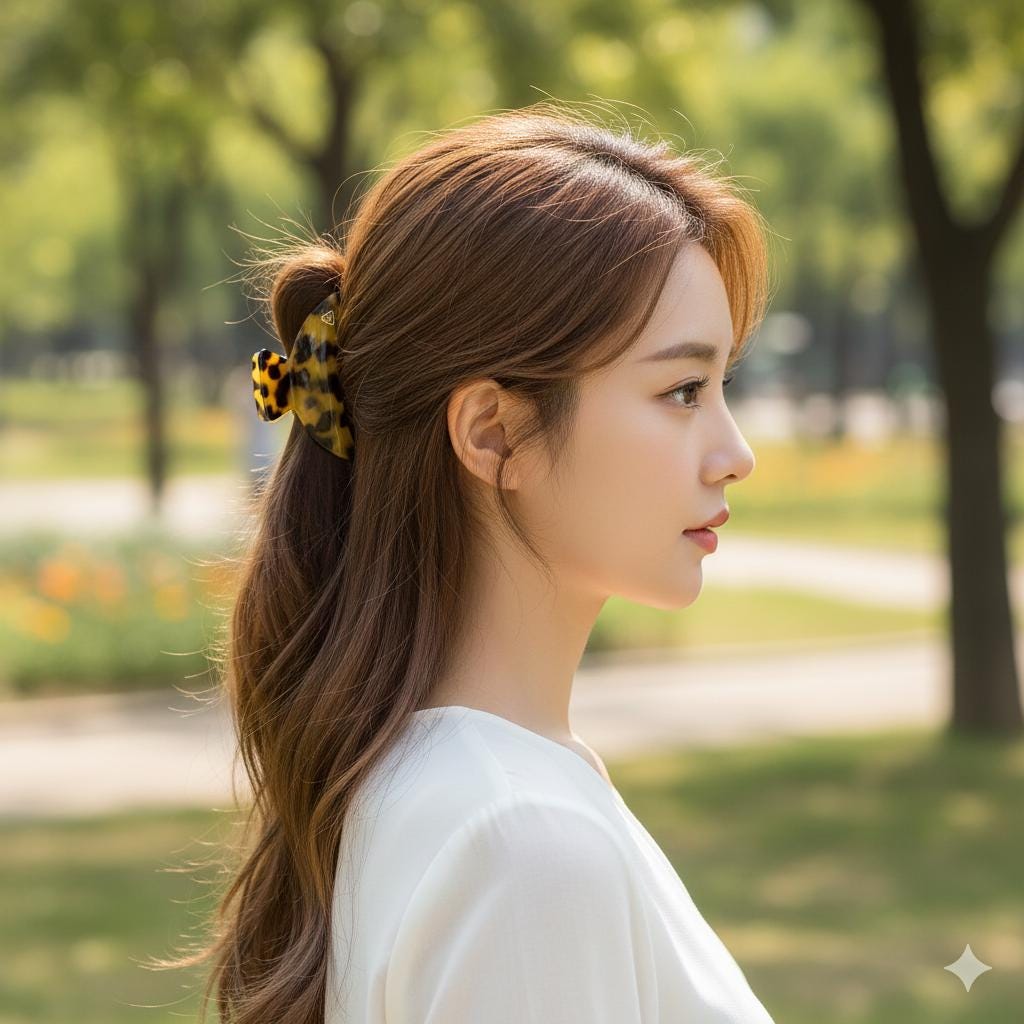 Half Moon Claw (3.0 Inch) | French Pin | Korean Hair Pin | Tortoise Shell Acetate Clip