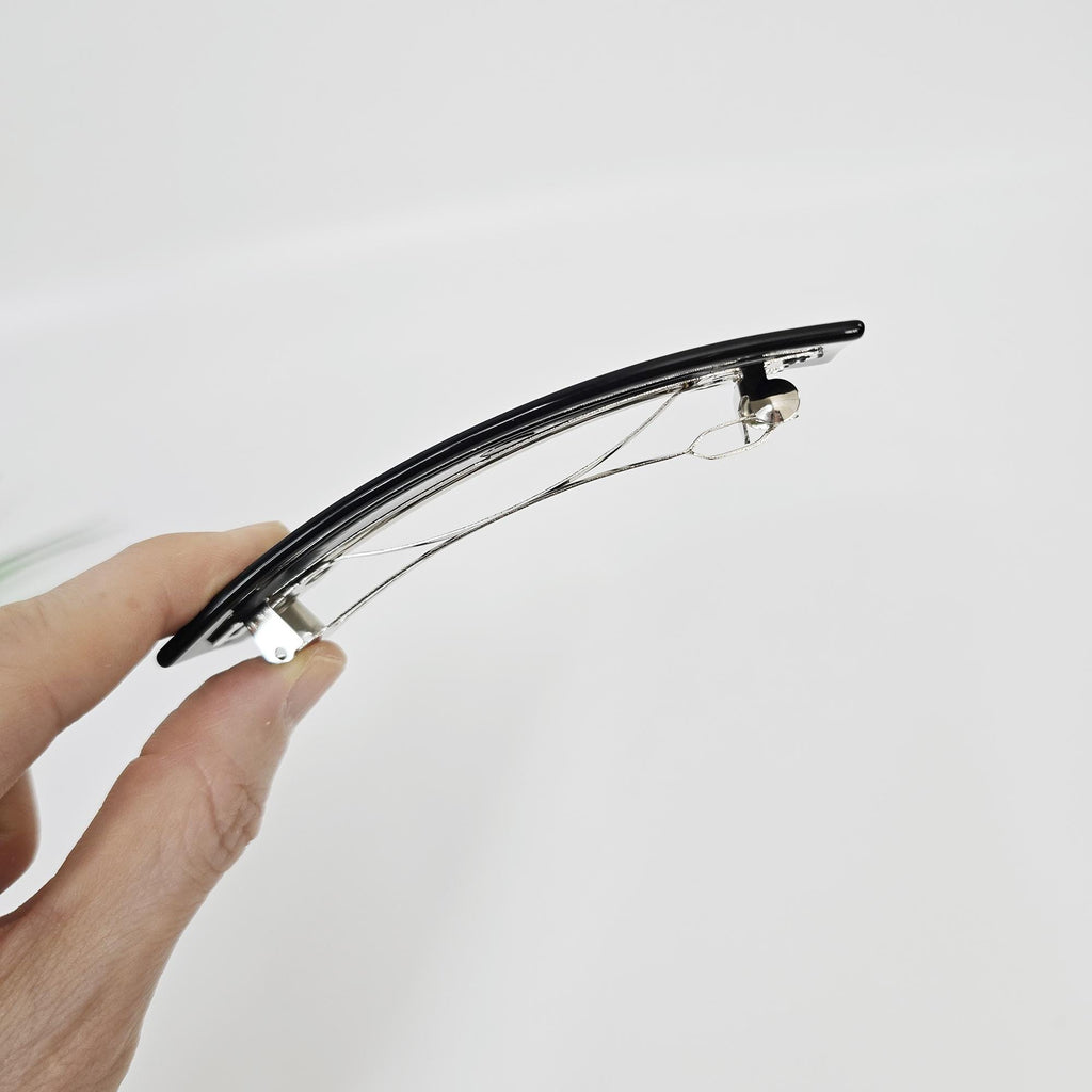Acetate Barrette (4.1 Inch) | French Pin | Korean Hair Pin | Rectangular Ponytail Holder Clip
